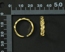 Load image into Gallery viewer, Gold Twisted Rope Adjustable Ring, Sku#LD212