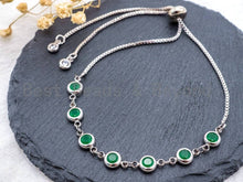 Load image into Gallery viewer, 6mm Green Jade beaded bracelet, sku#A49