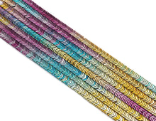 Load image into Gallery viewer, Rainbow V Shape 6x1mm Hematite, Sku#S142