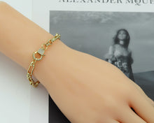 Load image into Gallery viewer, 18k Gold Mixed Paperclip Chain Necklace/Bracelet, sku#CL12