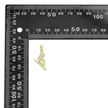 Load image into Gallery viewer, Clear CZ Gold Pistol Gun Charm Pendant, Sku#LK1205