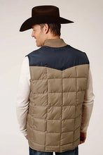 Load image into Gallery viewer, Roper 1473 Quilted Vest (Khaki/Navy) - Men's Vest