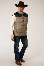Load image into Gallery viewer, Roper 1473 Quilted Vest (Khaki/Navy) - Men's Vest