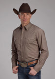 Roper 2221 Solid (Brown) - Men's Western Shirt