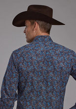 Load image into Gallery viewer, Roper 2172 River Paisley (Blue) - Men's Western Shirt