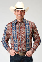 Load image into Gallery viewer, Roper 1893 Tropical Aztec Print (Red) - Men's Western Shirt
