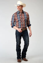 Load image into Gallery viewer, Roper 1893 Tropical Aztec Print (Red) - Men's Western Shirt