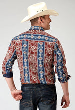 Load image into Gallery viewer, Roper 1893 Tropical Aztec Print (Red) - Men's Western Shirt