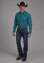 Load image into Gallery viewer, Roper 2170 Micro Aztec Print (Blue) - Men's Western Shirt