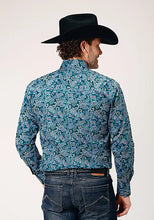Load image into Gallery viewer, Roper Forest Canyon Paisley (Blue) - Men's Western Shirt
