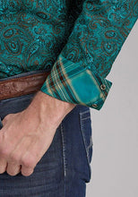 Load image into Gallery viewer, Roper 2238 Mallard Paisley (Teal) - Men's Western Shirt