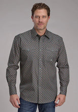 Load image into Gallery viewer, Roper 2243 Garnet Foulard (Grey) - Men's Western Shirt