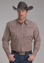 Load image into Gallery viewer, Roper 2250 Stretch Foulard (Wine) - Men's Western Shirt