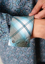 Load image into Gallery viewer, Roper 1563 Peacock Paisley (Blue) - Men's Western Shirt