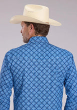 Load image into Gallery viewer, Roper 2497 Ribbon Medallion (Blue) - Men's Western Shirt