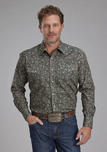Load image into Gallery viewer, Roper Oak Forest Paisley (Brown) - Men's Western Shirt