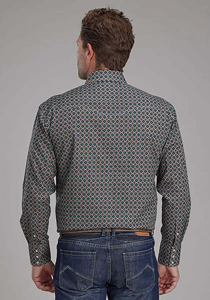 Roper Oak Forest Acorn Foulard (Brown) - Men's Western Shirt