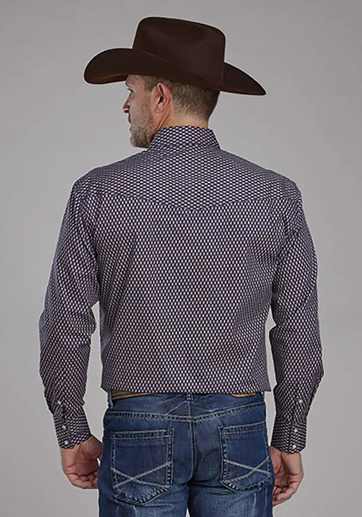 Roper Fall River Diamond Eye (Blue) - Men's Western Shirt