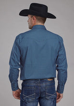 Load image into Gallery viewer, Roper 2163 Stretch Diamond Print (Blue) - Men's Western Shirt