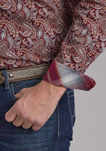 Load image into Gallery viewer, Roper 2242 Sangria Paisley (Wine) - Men's Western Shirt