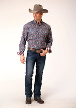 Load image into Gallery viewer, Roper 1558 Independence Foulard (Blue) - Men's Western Shirt