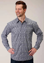 Load image into Gallery viewer, Roper 1380 Crystal Medallion (Blue) - Men's Western Shirt
