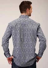 Load image into Gallery viewer, Roper 1380 Crystal Medallion (Blue) - Men's Western Shirt