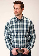 Load image into Gallery viewer, Roper 1373 West Plaid (Blue) - Men's Western Shirt