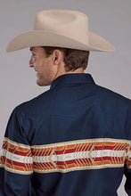 Load image into Gallery viewer, Roper 2136 Aztec Border (Navy) - Men's Western Shirt