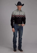 Load image into Gallery viewer, Roper 2118 Ombre Aztec (Black) - Men's Western Shirt