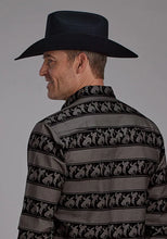 Load image into Gallery viewer, Roper 2117 Rodeo Stripe (Black) - Men's Western Shirt