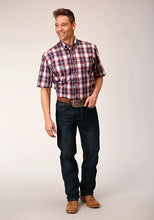Load image into Gallery viewer, Roper 1553 Independence Plaid (Red) - Men's Short Sleeve Shirt