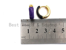 Load image into Gallery viewer, Enamel Gold Hoop Earrings, Sku#J88