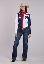 Load image into Gallery viewer, Roper Colorblock Americana (Multi) - Women's Western Shirt