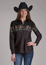Load image into Gallery viewer, Roper 2121 Bullriders Border (Black) - Women's Western Shirt