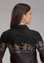 Load image into Gallery viewer, Roper 2121 Bullriders Border (Black) - Women's Western Shirt