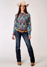 Load image into Gallery viewer, Roper 1909 Vintage Patchwork Print (Multi) - Women's Western Shirt