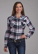 Load image into Gallery viewer, Roper 2206 Unlined Flannel (Black) - Women's Western Shirt
