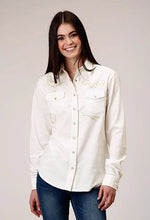 Load image into Gallery viewer, Roper 1947 Embroidery Corduroy (Cream) - Women's Western Shirt