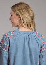 Load image into Gallery viewer, Roper 2435 Denim V-Neck (Blue) - Women's Western Blouse