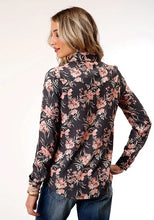 Load image into Gallery viewer, Roper 1751 Coral Floral (Grey) - Women's Western Blouse