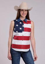 Load image into Gallery viewer, Roper Pieced Stars &amp; Stripes (Multi) - Women's Sleeveless Shirt