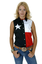 Load image into Gallery viewer, Roper Pieced Texas Flag (Multi) - Women's Sleeveless Shirt