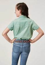 Load image into Gallery viewer, Roper Five Star Girls (Blue) - Girl's Western Snap Shirts