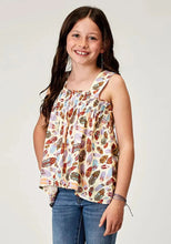 Load image into Gallery viewer, Roper Feather Toss (Multi) - Girl's Western Tank