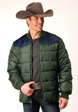 Load image into Gallery viewer, Roper 1473 Poly Filled (Navy/Green) - Men's Jacket