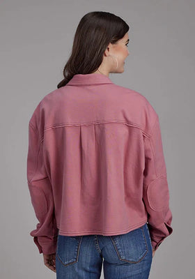 Roper 2272 Printed Knit (Pink) - Women's Cropped Jacket