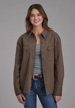 Load image into Gallery viewer, Roper 2298 Twill Oversized (Brown) - Women's Shirt Jacket