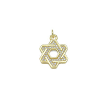 Load image into Gallery viewer, CZ Pave Jewish Star of David Pendant, Sku#LX598