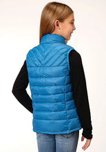 Load image into Gallery viewer, Roper Girl's Lightweigth Puffer Vest (Teal) - Children's Vest